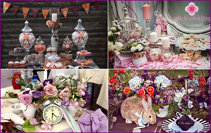 Table decoration in fairy style