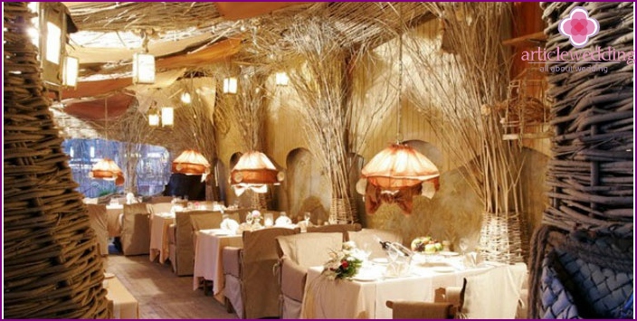 Restaurant with russian interior