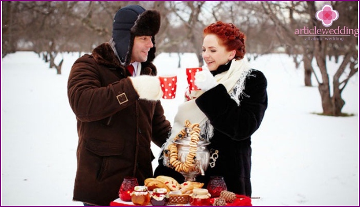 Great Russian winter wedding