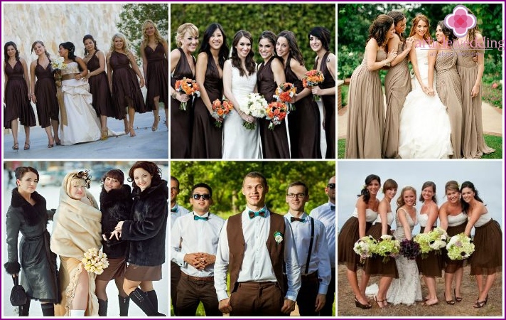 Dress code for guests on a brown wedding