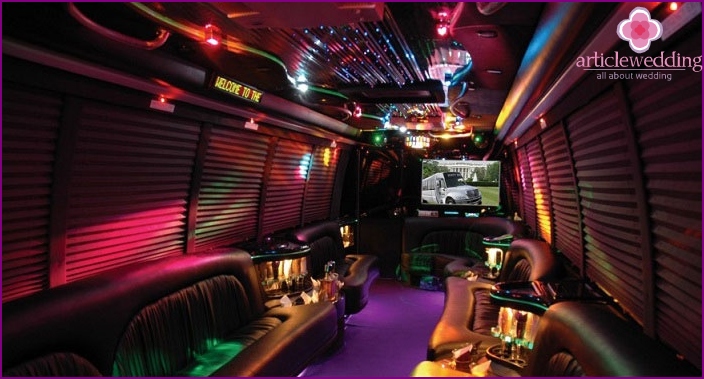 Limo: club bus inside