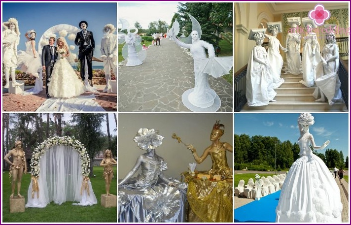 Living sculptures for wedding decor