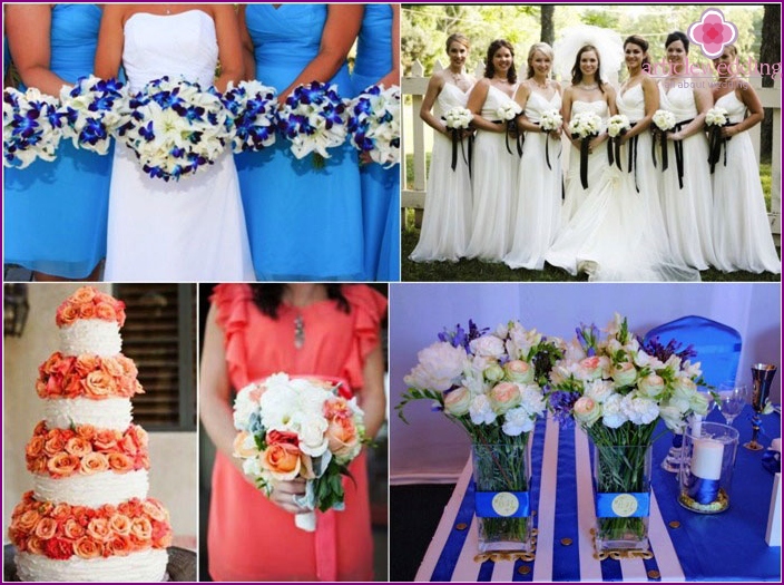 Couleurs communes pour un mariage