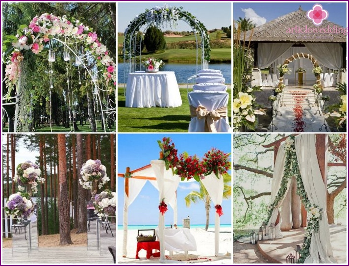 Frische Blumen für eine Hochzeit in der Natur