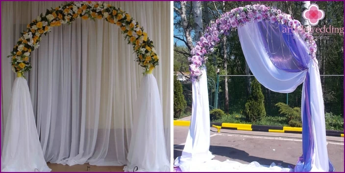 Belles arches de mariage à la main