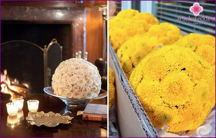 Pomanders สำหรับตกแต่งบ้านแต่งงาน