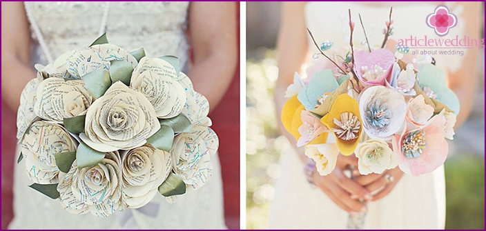 Interesting ideas for the bride's bouquet