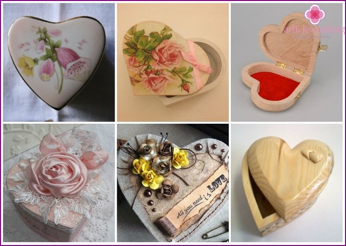 Heart shaped wedding box