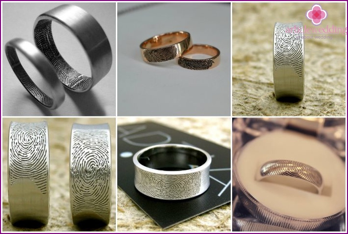 Fingerprints on wedding rings