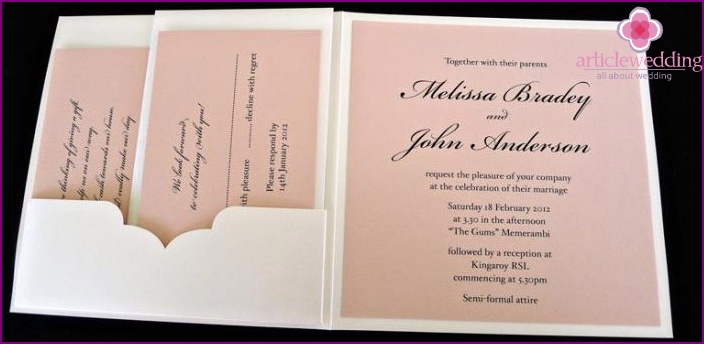 Wedding invitation