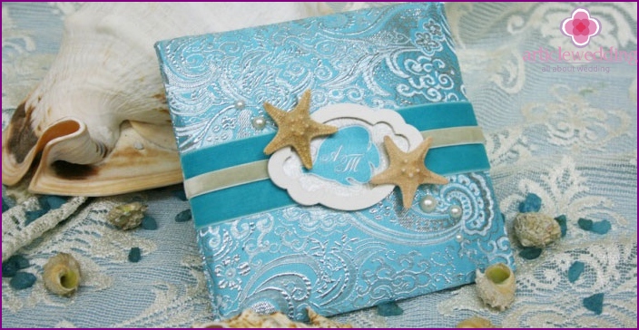 Invitation decor using marine paraphernalia