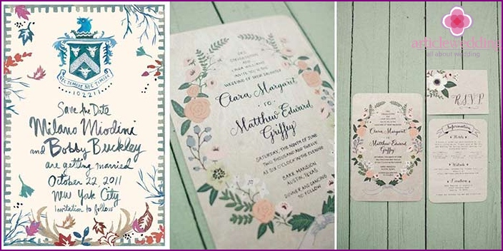 Original watercolor invitation design ideas