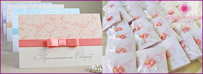 Greeting card with calligraphic design.