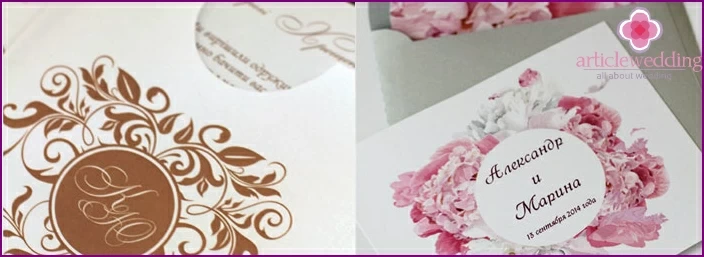 Estilo de impresión del autor para invitaciones.