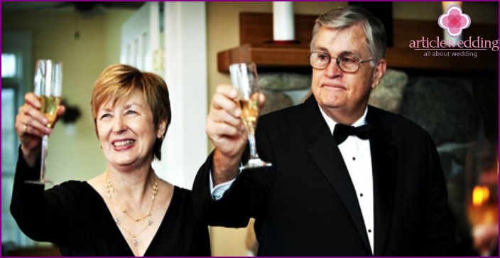 Parents are guests of honor at the wedding