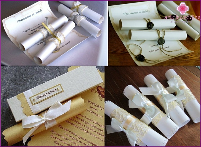 Wedding Invitation Scroll