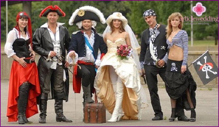 Matrimonio pirata a tema