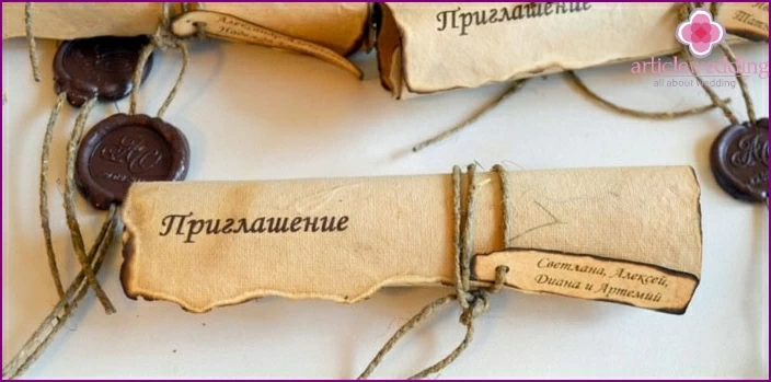 Wedding invitation tag