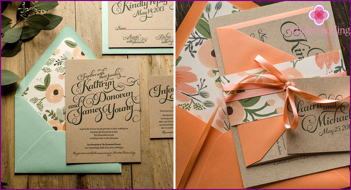 Beautiful wedding invitation