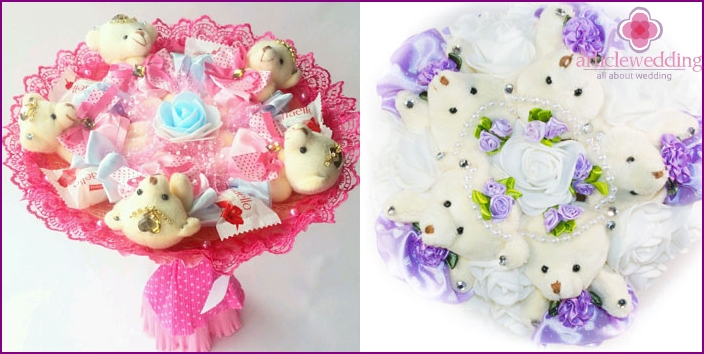 Bouquets of soft toys
