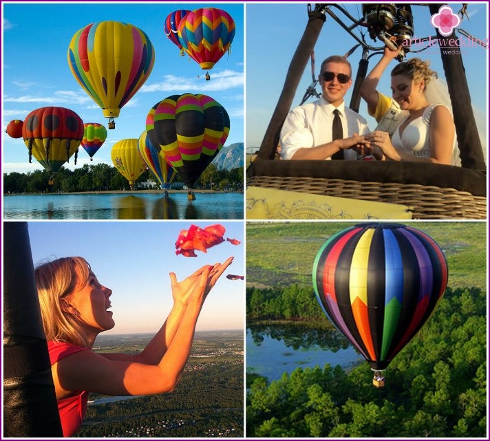 Balloon flight as a gift to the bride