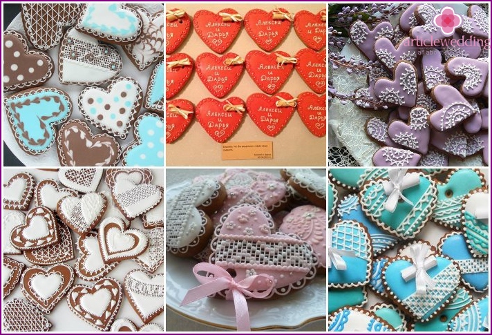 Bonbonnieres gingerbread hearts