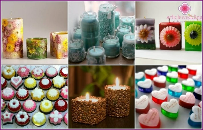 Wedding bonbonniere candles or soap