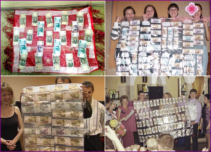 Carpets made of wedding money