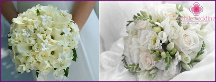 White flowers are often presented for a wedding