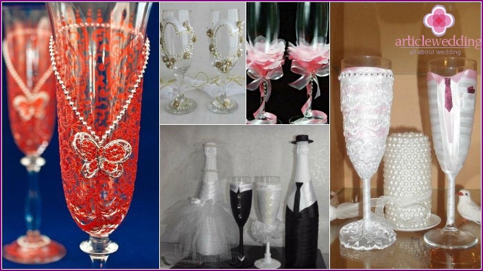 Handmade glasses - a gift for the wedding