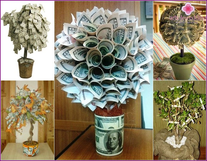 Money tree - a wedding gift with a hint