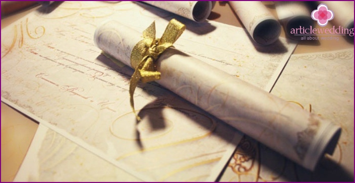 Romantic Scroll Invitation