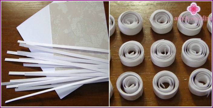 Making a wedding card with quilling