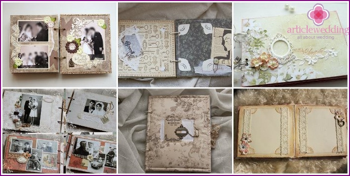 Retro scrapbook for wedding