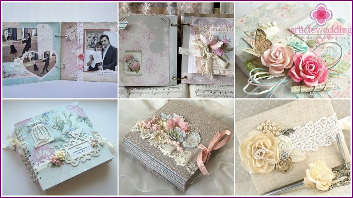 Album di nozze Shabby Chic