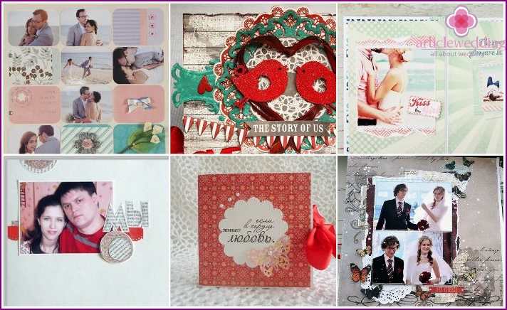 European style scrapbook for wedding