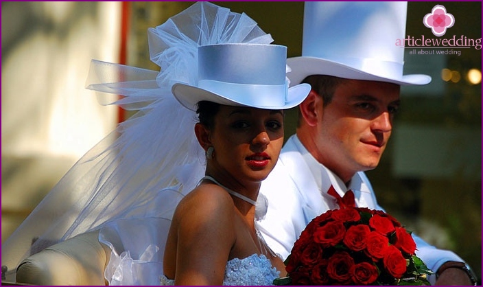 Versão feminina do cilindro para o casamento