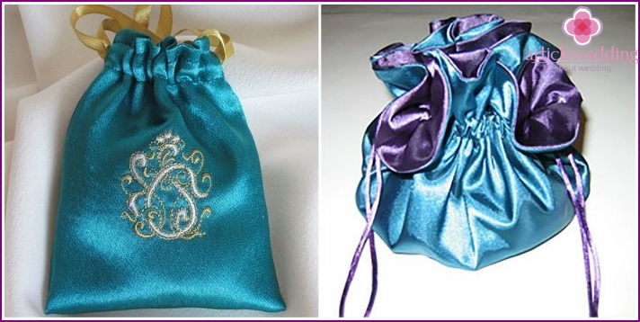 Silk and satin for bonbonniere bags