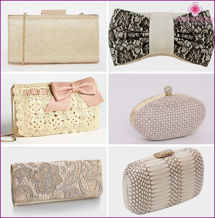 Different clutches for a wedding