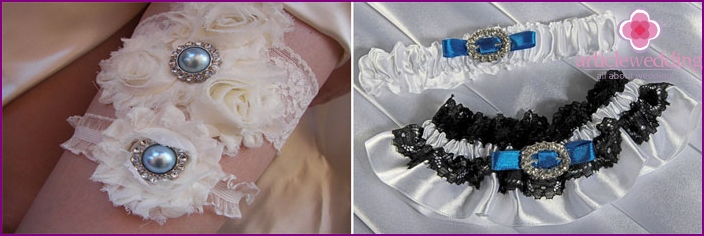 A set of garters in the same style