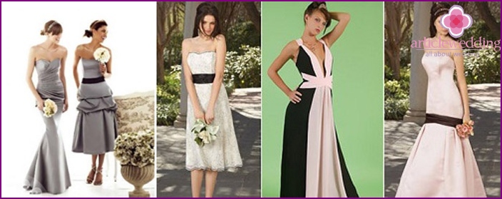 Successful dresses for bridesmaids