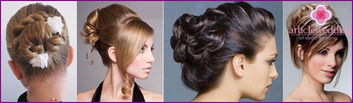 High hairstyles for wedding witnesses