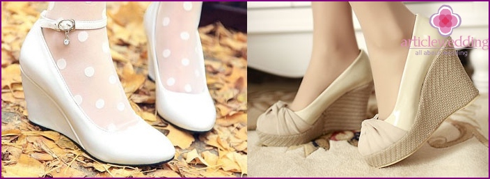 لون حذاء العروس: أبيض أو عاجي
