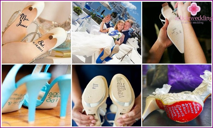 علامات على حذاء العروس