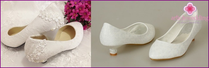 Chaussures de mariage à petits talons