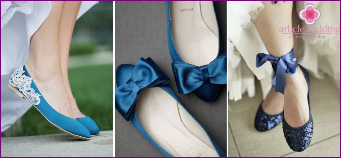 Blue ballet shoes