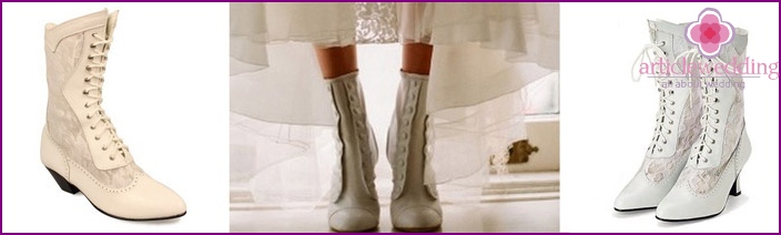 Bottes blanches victoriennes