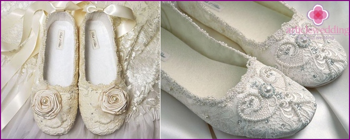 Wedding ballet shoes