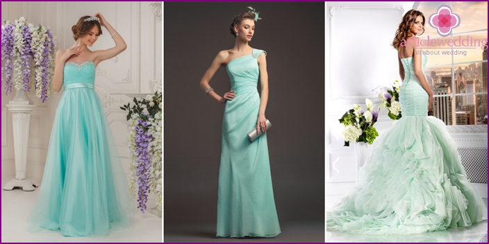 Options for using mint palette in wedding decoration