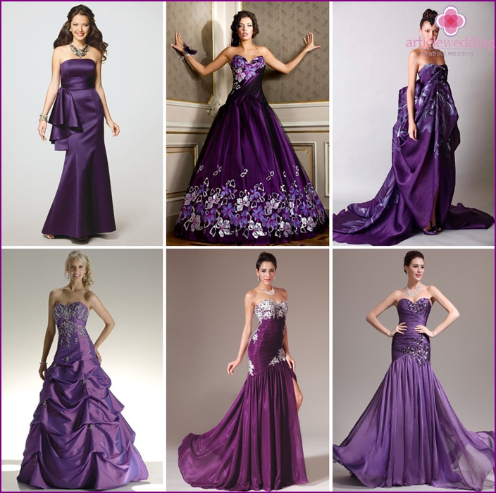 Robe de mariée raisin mûr